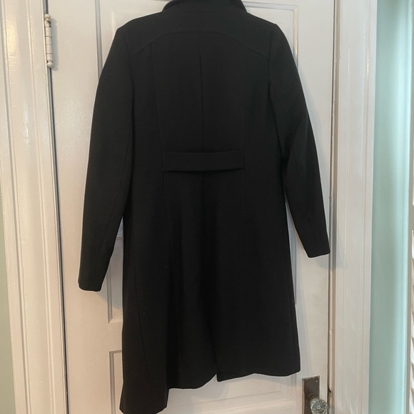 Kenneth Cole NY Black Wool Dress Coat Size 8 - Picture 3 of 7